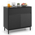Gymax Buffet Cabinet W Storage 32 Wide Coffee Bar Console Table W 2