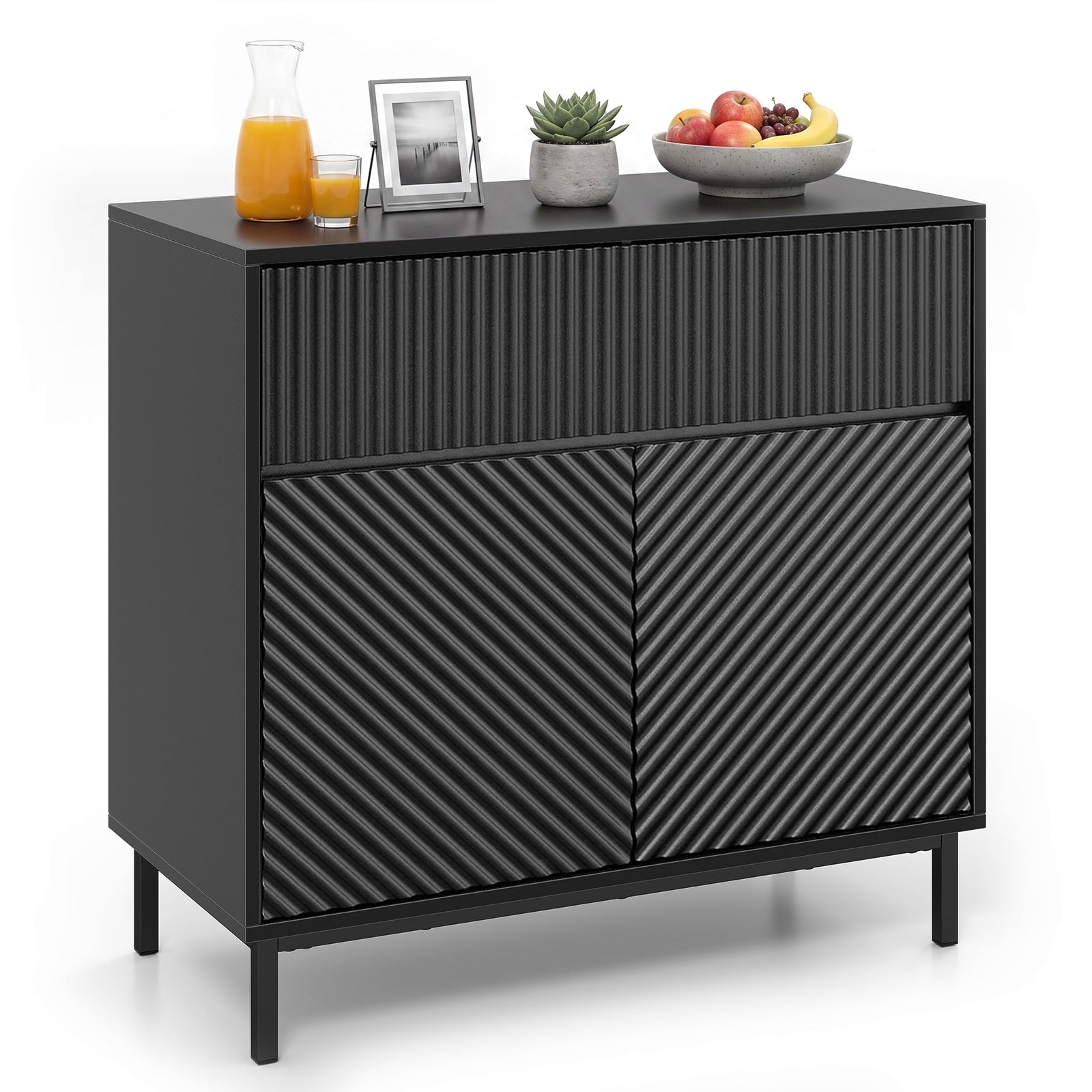 Gymax Buffet Cabinet W Storage 32 Wide Coffee Bar Console Table W 2