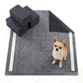 Gymax Charcoal Dog Pee Pads 24 X 24 6 Layer Leak Proof Pet Potty Black