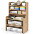 Gymax Desktop Organizer 6 Tier Mini Storage Rack W 2 Removable