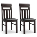 Gymax Dining Chairs Set Of 2 Faux Linen Fabric Farmhouse Side Chairs
