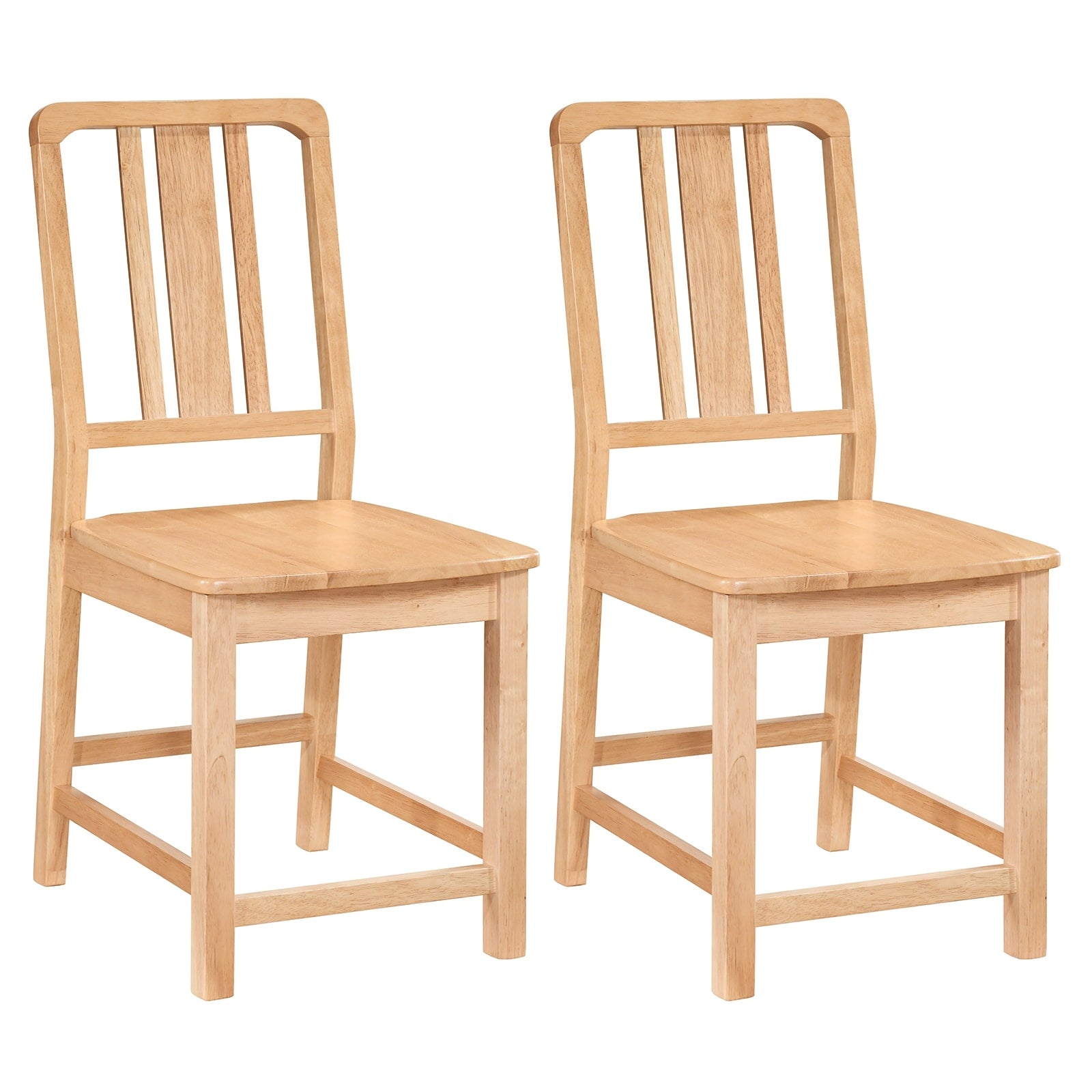 Gymax Dining Chairs Set Of 2 Rubber Wood Dining Room Chairs W