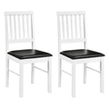 Gymax Dining Chairs Set Of 2 W Hollowed Backrest Padded Seat Rubber
