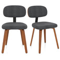 Gymax Dining Chairs Set Of 2 W Curved Backrest Padded Seat For Dining