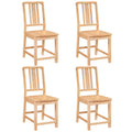 Gymax Dining Chairs Set Of 4 Rubber Wood Dining Room Chairs W