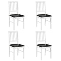 Gymax Dining Chairs Set Of 4 W Hollowed Backrest Padded Seat Rubber