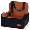 Gymax Dog Booster Car Seat For S M Dogsdetachable Elevated Pet Seat Brown Black