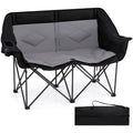 Gymax Double Camping Chair W Cup Holders Glass Racks Mesh Pockets