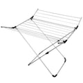 Gymax Folding Aluminum Clothes Drying Rack W 2 Side Wings For Clothes