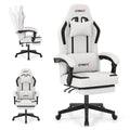 Gymax Gaming Chair W Headrest Reclining Backrest Lumber Support