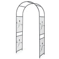 Gymax Garden Arch 87 Tall Heavy Duty Metal Arbor Trellis Archway For