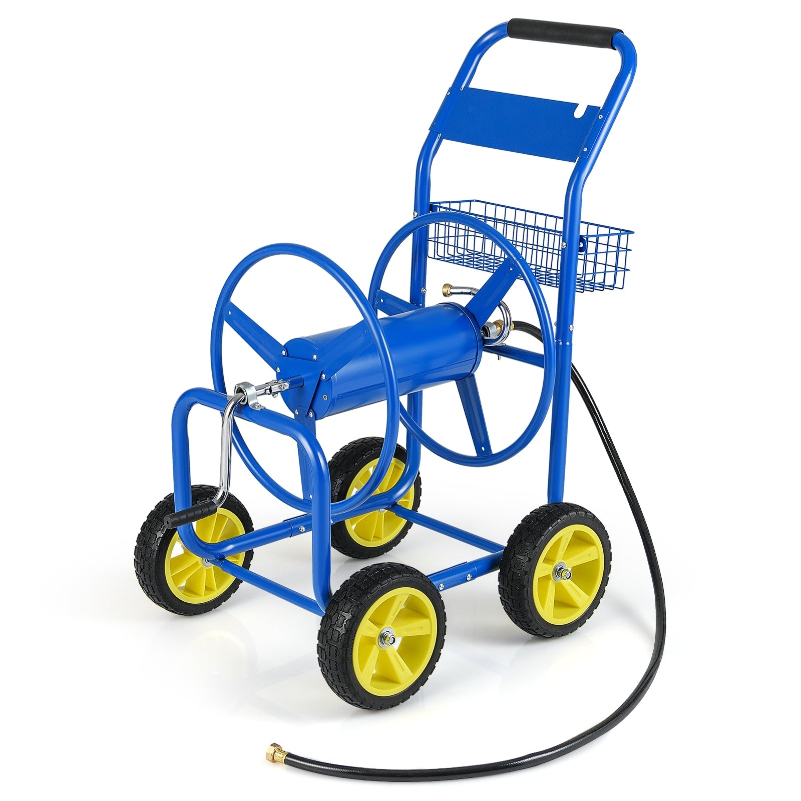 Gymax Garden Hose Reel Cart 300 Ft Of 5 8 Large Capacity Heavy Duty