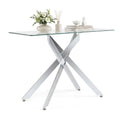 Gymax Glass Console Table W Clear Tempered Glass Top Heavy Duty