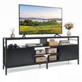 Gymax Industrial Tv Stand For Tvs Up To 65 Media Center W Cabinets