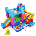 Gymax Inflatable Bounce House W Slides Jumping Area Ball Pit Climbing Multi Color