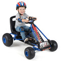 Gymax Kids 4 Wheel Pedal Go Kart W Clutch Hand Brake Multi Terrain