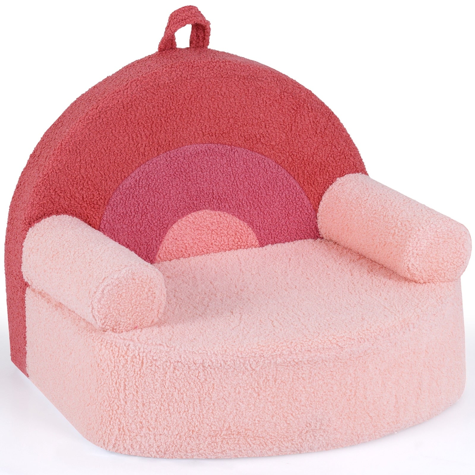 Gymax Kids Couch Toddler Foam Sofa W Soft Machine Washable Teddy