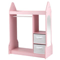Gymax Kids Dress Up Storage W Full Length Mirror Shelves Hooks 2