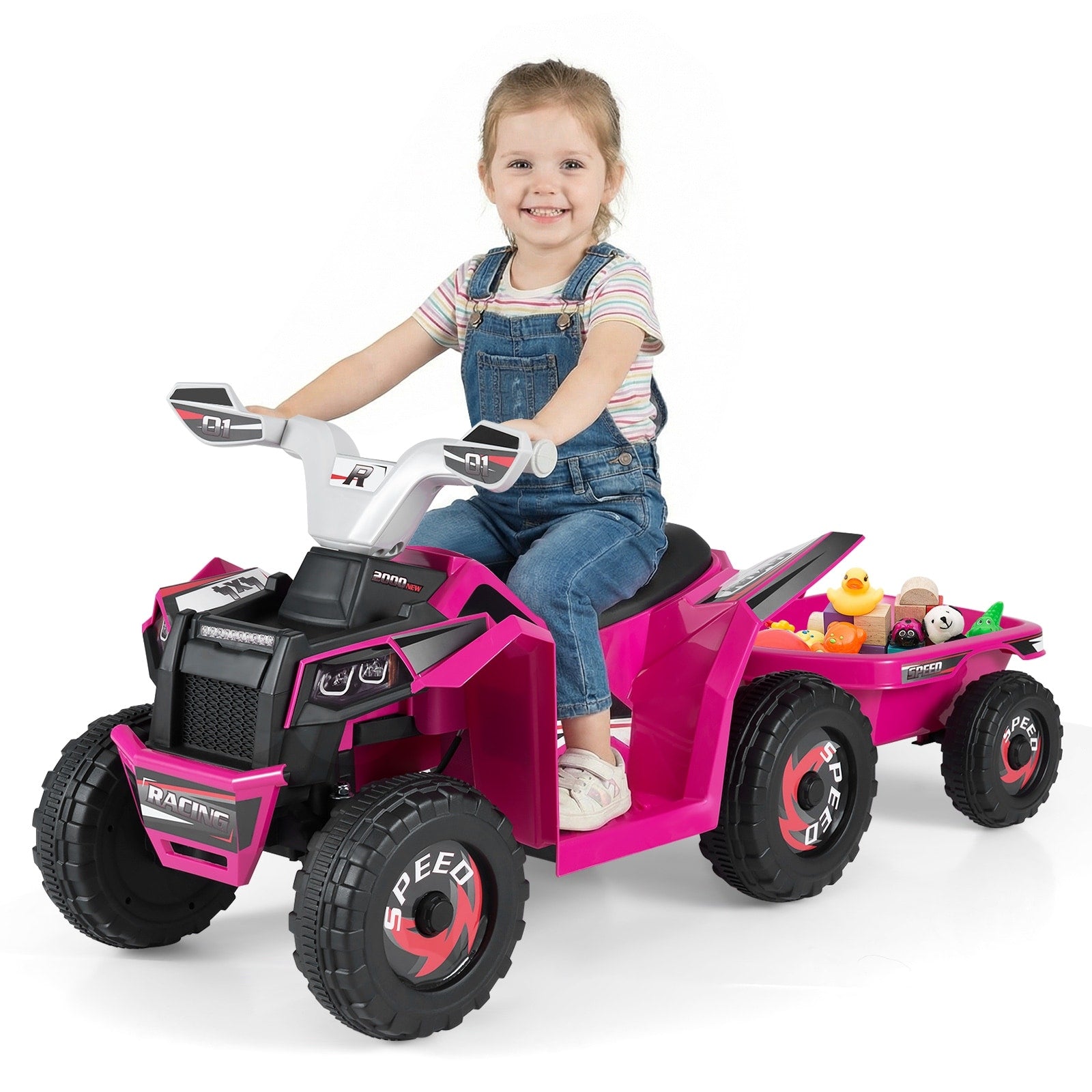 Gymax Kids Electric Atv Car 6V Battery Powered Ride On Toy W Removable