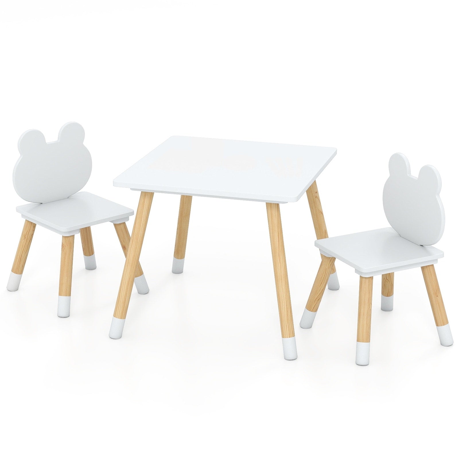 Gymax Kids Table Chairs Set Children Multi Activity Desk