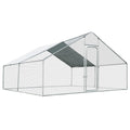 Gymax Large Walk In Chicken Coop Run House Shade Cage 13X13 With Roof Cover Backyard As Pic