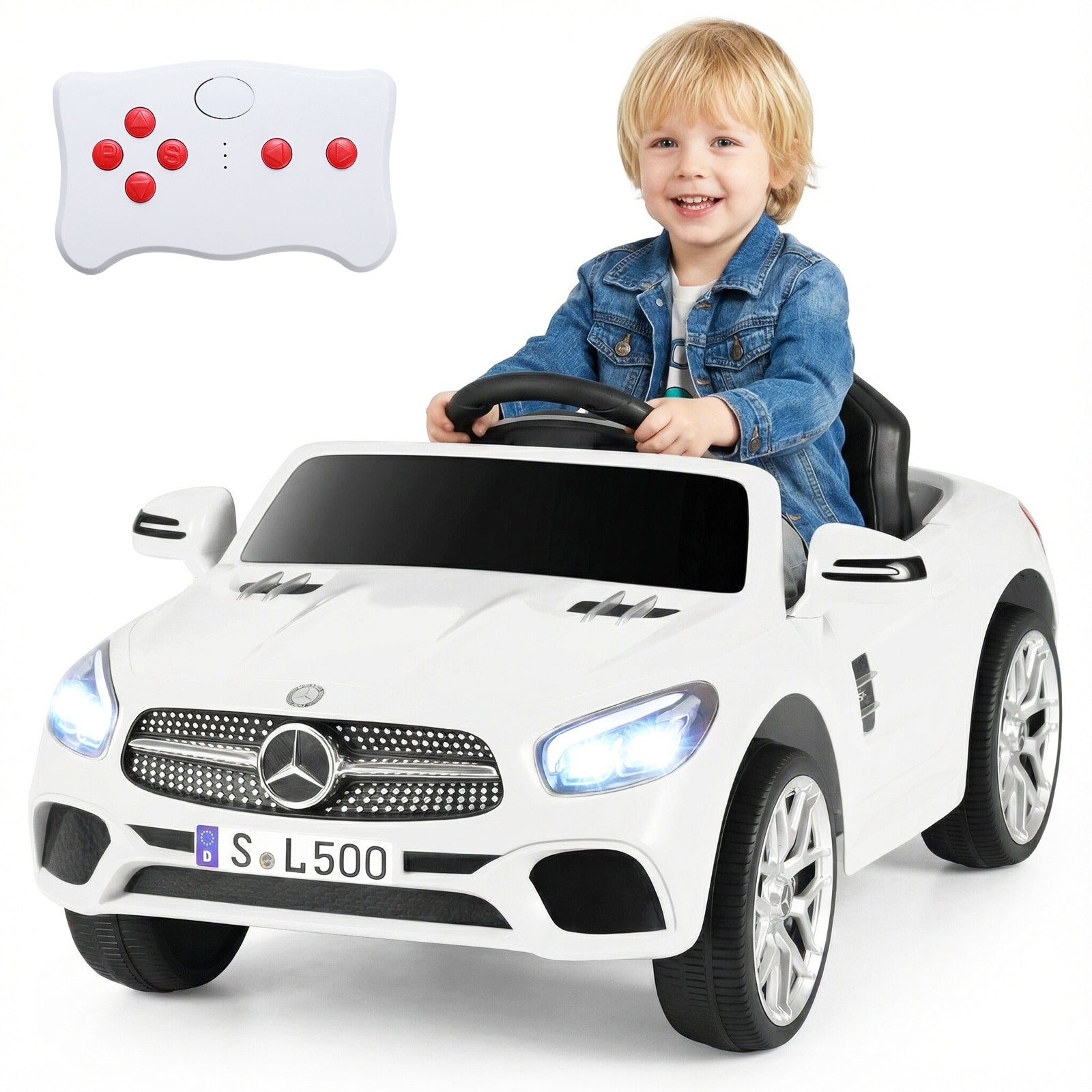 Gymax Licensed Mercedes Benz Sl R231 Kids Ride On Car 12V Electric