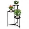 Gymax Metal Plant Stand Indoor Outdoor Tall Corner Flower Pot Holder