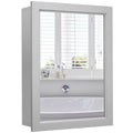 Gymax Mirrored Medicine Cabinet Wall Mounted Bathroom Storage See Details