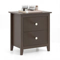 Gymax Modern Nightstand W Storage 2 Drawers Support Legs For