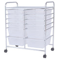 Gymax Office Rolling Cart 12 Storage Drawer Studio Organizer Bins Scrapbook Paper