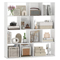 Gymax Open Shelf Bookcase W 12 Storage Compartments 2 Anti Tip Kits