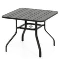 Gymax Outdoor Dining Table For 4 37 Inches Square Patio Bistro Dining