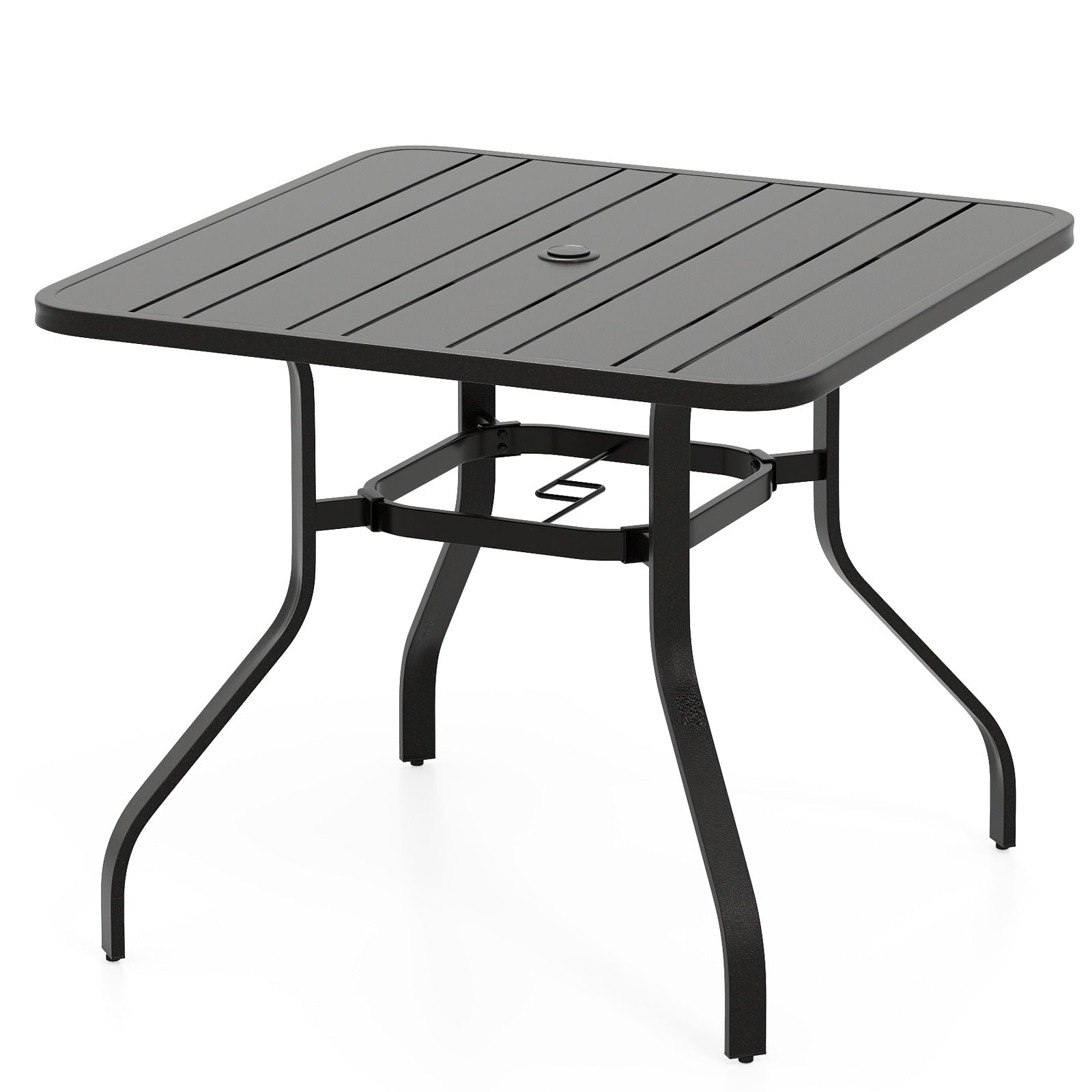 Gymax Outdoor Dining Table For 4 37 Inches Square Patio Bistro Dining