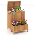 Gymax Package Delivery Box W Planter Box Openable Lid Gas Rod For