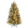 Gymax Pre Lit Artificial Christmas Tree W 1072 Pe Pvc Pet Branch