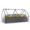Gymax Raised Garden Bed W Cover 69 X 33 X 12 Planter Box W