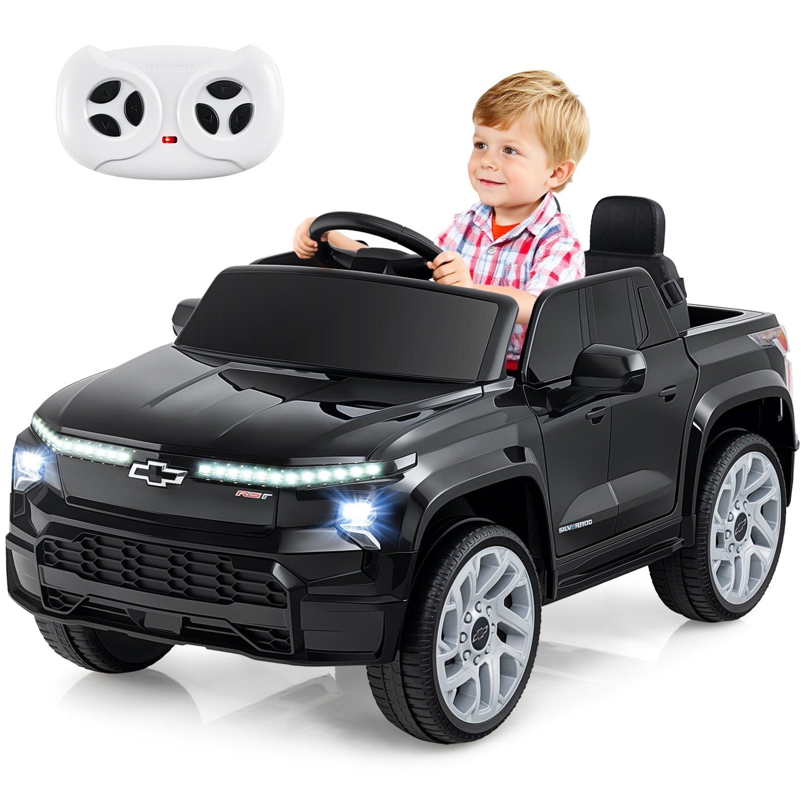 Gymax Ride On Car 12V Licensed Chevrolet Truck Kids Electric Vehicles