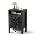 Gymax Robot Vacuum Stand Cabinet W Door Open Shelf For Home Office