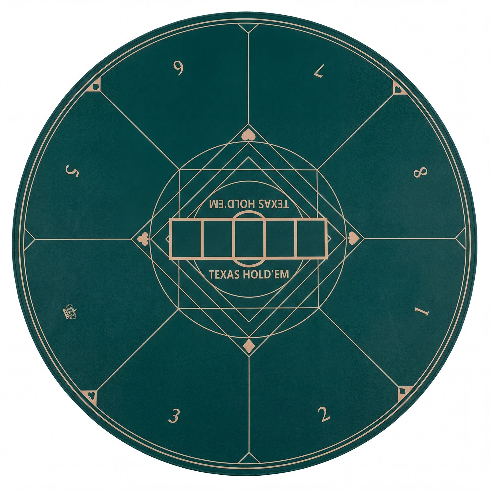 Gymax Round Poker Mat For Texas Holdem 40 3 Mm Rubber Foam For Green