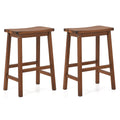 Gymax Saddle Seat Counter Height Stools Set Of 2 Backless Barstools W