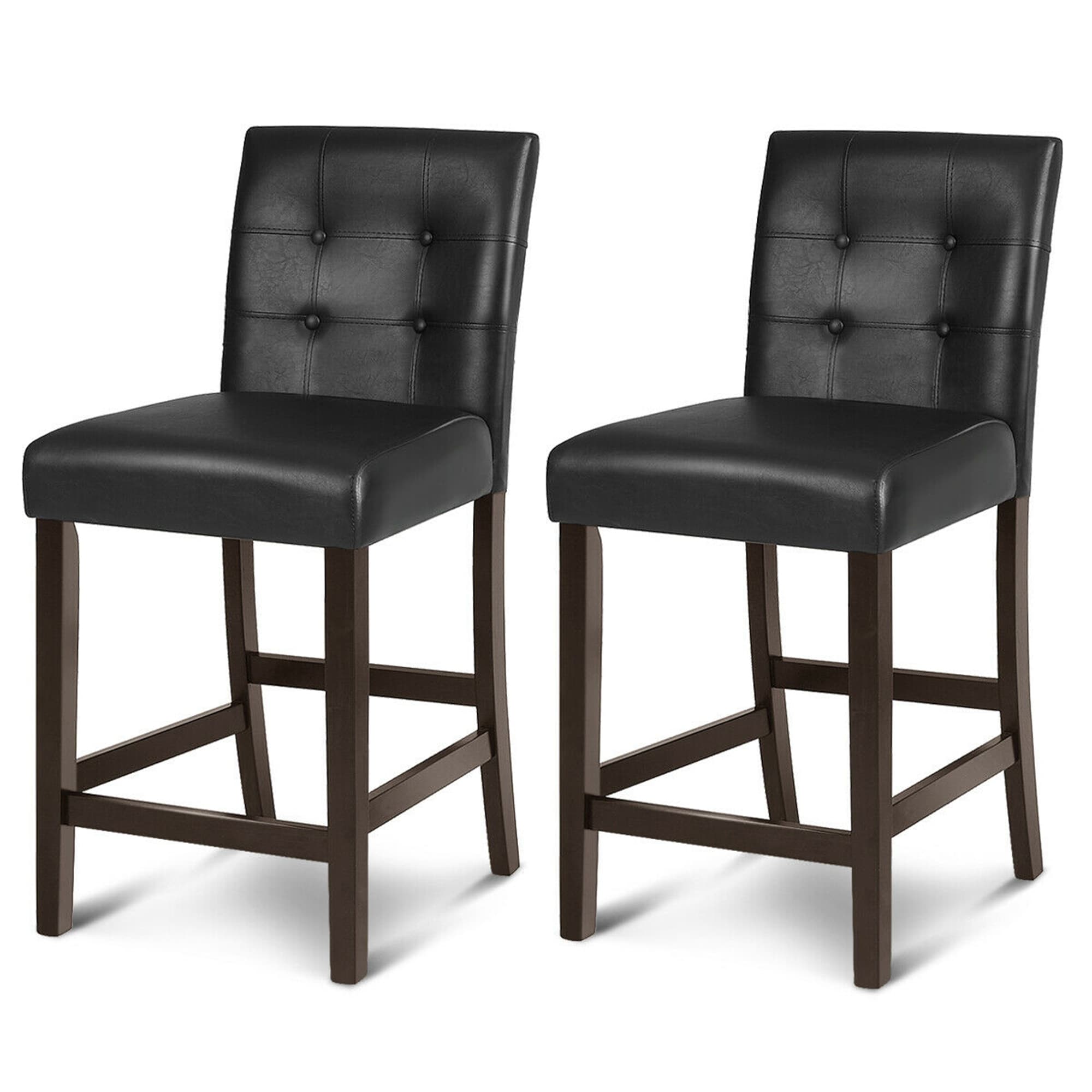 Gymax Set Of 2 Bar Stools 25Inch Counter Height Barstool Pub Chair See Details