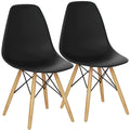 Gymax Set Of 2 Modern Dining Side Chair Armless Home Office W Wood See Details