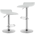 Gymax Set Of 2 Pu Leather Swivel Bar Stool Adjustable Kitchen Counter
