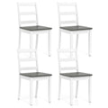 Gymax Set Of 4 Dining Chairs Ladder Back Armless Side Chair W Solid