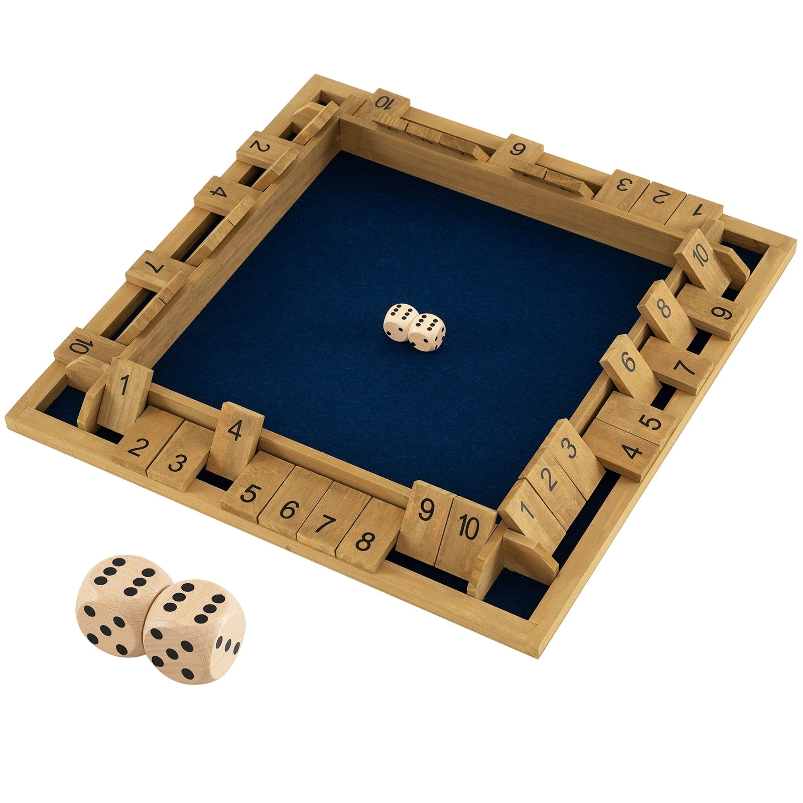 Gymax Shut The Box Game For 2 4 Players 24 Inch Extra Large Wooden