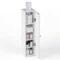 Gymax Bathroom Storage Floor Cabinet With 4 Shelves White See Details