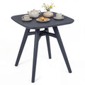 Gymax Square Outdoor Dining Table All Weather Plastic Patio Bistro