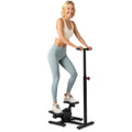 Gymax Steppers For Exercise W Height Adjustable Handlebar Non Slip Black