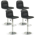 Gymax Swivel Bar Stools Set Of 4 W Backrests Footrests Metal Base