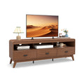 Gymax Tv Stand For Tvs Up To 70 Mid Century Modern Entertainment